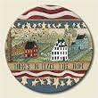Lazy Susan ~ No Place Like Home ~  decorative tempered glass ~ 16 inch diameter  ~ code 044