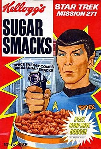 Retro Kellogs Sugar Smacks Star Trek - Refrigerator/Locker magnet-