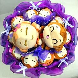 Forever Love Flower Bouquet of Dolls, 12 monkeys