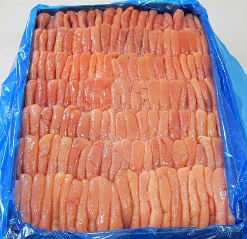★1kg1.365円★特価放出品　無着色たらこ5Kg入《訳あり　(並) 一本物塩たら子》「小」[067-334]塩50S無R