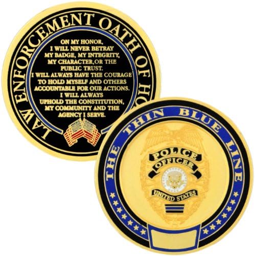 Thin Blue Line Police Challenge Coin