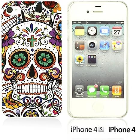 OBiDi® - Skull Pattern Hardback Case for Apple iPhone 4S / Apple iPhone 4 - Beautiful Sugar Skull