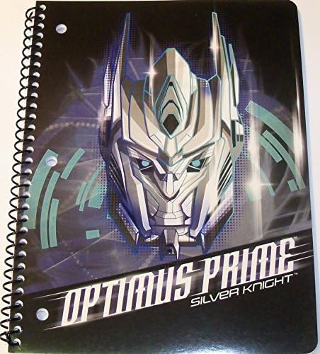 Transformers Age of Extinction Wide Rule Spiral Notebook ~ Silver Knight Optimus Prime (8" x 10.5"; 70 Sheets, 140 Pages)