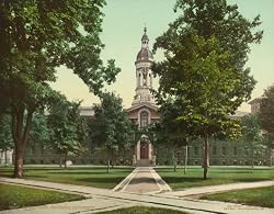 Nassau Hall, Princeton University, ca. 1903 - Exceptional Print of a Vintage Photochrom Image from the Library of Congress Collection