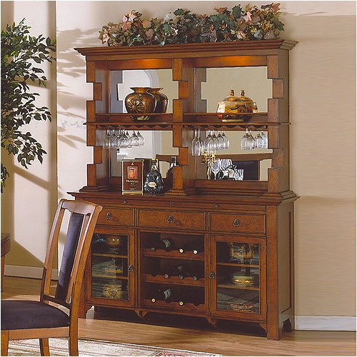 ECI Furniture Mandarin Storage Credenza with Hutch 3056-20-CRBB / 3056-20-CRBH
