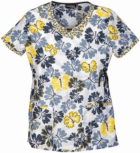 Runway by Cherokee 3601B Women's Round Neck Top Sunshine Flight Small