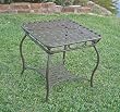 Santa Fe Iron Side Table (Matte Brown) (22"H x 20"W x 20"D)