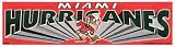 Miami Hurricanes 11 x 3 Bumper Sticker
