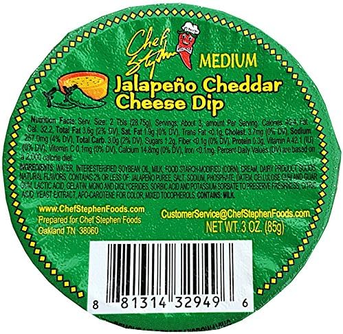 Chef Stephen Medium Jalapeno Cheddar Cheese Dip (24 / 3 Oz. Cups)