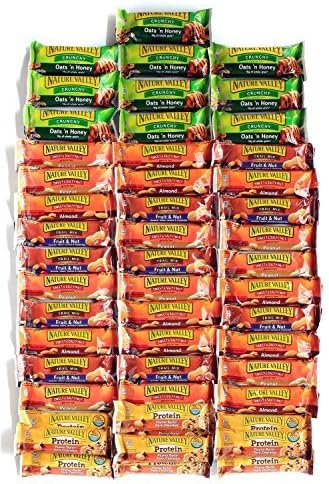 Healthy and Delicious Snack Bar Mix- Sweet &amp; Salty 50 Granola Bars-Nature Valley by N cased