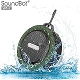 SoundBot&reg;SB512 HD Premium Water & Shock Resistant Bluetooth Wireless Shower Speaker, Hands-Free Portable Speakerphone w/ Hi-Fi Output, Built-in Mic, 6Hrs Playtime, Intuitive Control Buttons, MicroUSB
