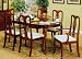 Kitchen & Housewares : 7pc Queen Anne Style Cherry Finish Oval Dining Table & Chairs Set
