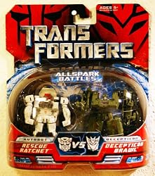 Transformers Movie Legends Mini Allspark Battles 2-Pack Rescue Ratchet Vs. Decepticon Brawl