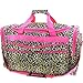 World Traveler Pink Leopard Duffle Bag 22-inch