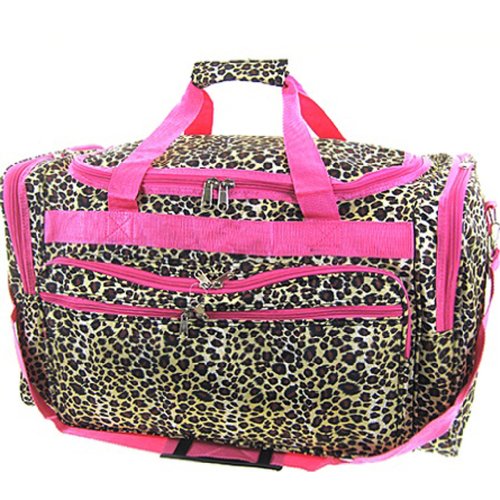 World Traveler Pink Leopard Duffle Bag 22-inch