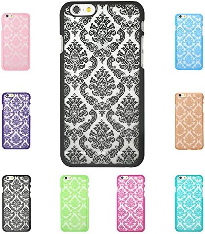 For iPhone 6 Case Cover,Lifemean Mandala Colorful Clear Design Novel Hollow-out Pattern Slim Plastic Back Hard Case Cover with Gifts Pack (Black)