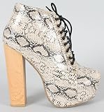 Francheska 01 Snake Lace Up Square Toe Ankle Bootie 61po6No16XL. SL160 Francheska 01 Snake Lace Up Square Toe Ankle Bootie