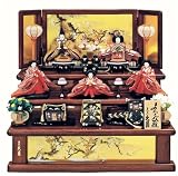 久月桐三段収納箱飾り　衣裳着　芥子親王柳官女　2278
