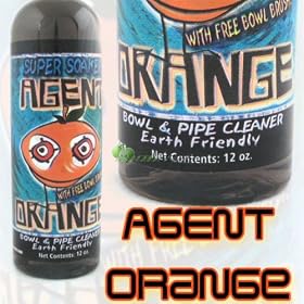 Orange Chronic Agent Glass Bowl Hand Pipe Cleaner