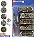 #1A Popular 17mm Bachelor Jean Buttons, Set 50 with Tool