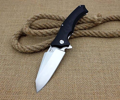 China Elapoid Tactical Flipper Folding Knife 9cr18mov Blade G10 Handle Ball Bearing Hunting Camping Outdoors Knives Tool