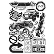 Easy Instant Decoration Wall Sticker Decal - Classic Car Series