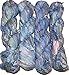 Sari Pure Silk 100g Ribbon Yarn Blue - Recycled Sari Silk Ribbon Yarn
