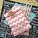 Outside the Box Papers Pink and White Chevron Treat Sacks 5.5 x 7.5 48 Pack Blush Pink, White