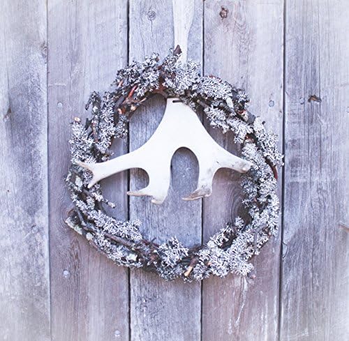 Twig and reindeer antler wreath