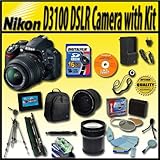 Nikon D3100 14.2MP Digital SLR Camera with 18-55mm f/3.5-5.6 AF-S DX VR Nik ....