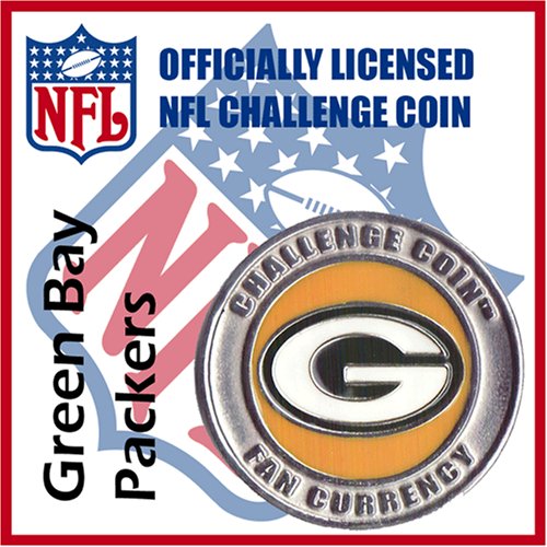 Green Bay Packers NFL Football Helmet Challenge Coin Poker Card Guard