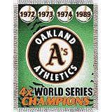 MLB Oakland Athletics 48-Inch-by-60-Inch Commemorative Acrylic Tapestry Throw