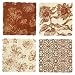 Rustic Reds Tumbled Stone Coaster Set of 4