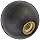 DimcoGray Black Phenolic Ball Knob Female, Brass Insert: 5/16-18" Thread x 7/16" Depth, 1-3/8" Diameter x 1-19/64" Height x 5/8" Hub Dia (Pack of 10)