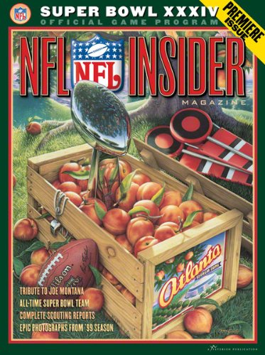 Canvas 22 x 30 Super Bowl XXXIV Program Print | Details: 2000, Rams vs Titans