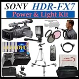 Sony HDR-FX7 3-CMOS Sensor HDV High-Definition Handycam Camcorder with 20x Optical Zoom + 2 Batteries & Tripod Accessories Package (Everything you Need)