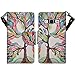 GW Case Compatible for Samsung Galaxy S3 Wallet Case, Wrist Strap Flip Folio [Kickstand] Pu Leather Wallet Case with ID&Credit Card Slot for Galaxy S3 - Colorful Tree