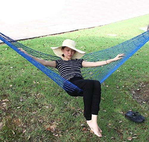 Children SingleNest Mesh Hammock Outdoor Hammock Swing (Blue)