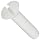 30% Glass Filled Nylon 6/6 Machine Screw, Flat Head, Slotted Drive