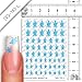 Nailart NAIL TATTOO STICKER - turtle / tortoise - turquoise