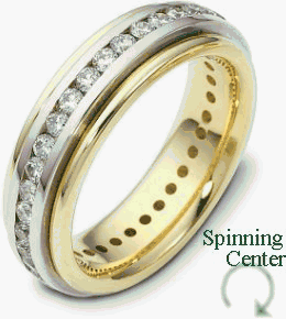 32 Diamond Platinum and 18 Karat Gold Comfort Fit Wedding Band Ring