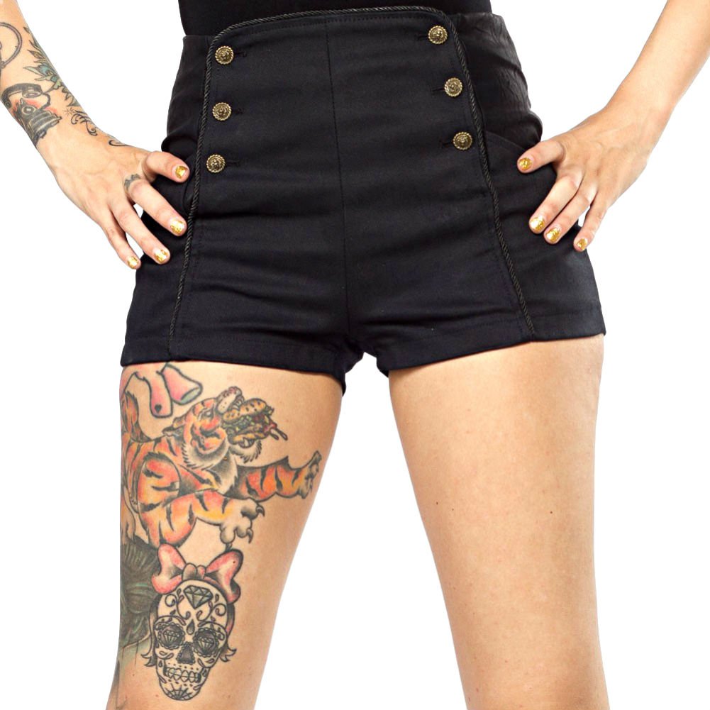 Lip Service Herringbone High Waisted Vintage Steampunk Goth Shorts