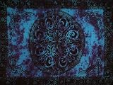 Blue/Purple Tie Dye Celtic Circle 44 X 66 Sarong