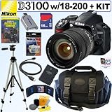 Nikon D3100 14.2MP Digital SLR Camera with Sigma 18-200mm f/3.5-6.3 DC Wide ....