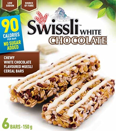 Swissli Muesli White Chocolate Cereal Bars - Pack of 10 ( 60 bars total )
