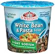 Dr. McDougall's Right Foods Vegan White Bean & Pasta Soup, Light Sodium, 1.8-Ounce Cups (Pack of 6)