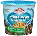 Dr. McDougall's Right Foods Vegan White Bean & Pasta Soup, Light Sodium, 1.8-Ounce Cups (Pack of 6)