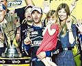'AUTOGRAPHED 2013 Jimmie Johnson #48 Lowe''s Racing 6X CUP CHAMPION (Family Trophy Pose) Signed 8X10 NASCAR Glossy Photo w/ COA'