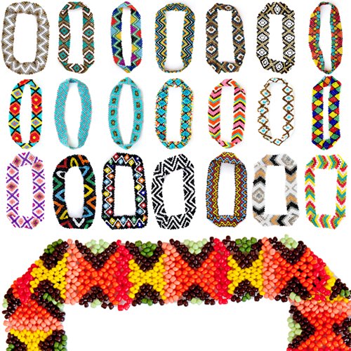 Native American Pattern Elastic Stretch Seed Bead/ Fabric/ Lace/ Crystal Hair Accessories