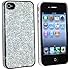 Silver Bling Rubber Hard Skin Cover Case for AT&T iPhone 4 G